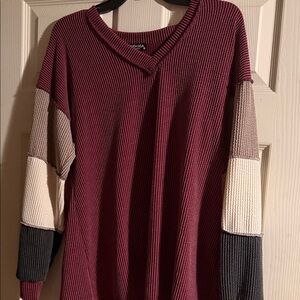 Colorblock V-Neck Sweater medium